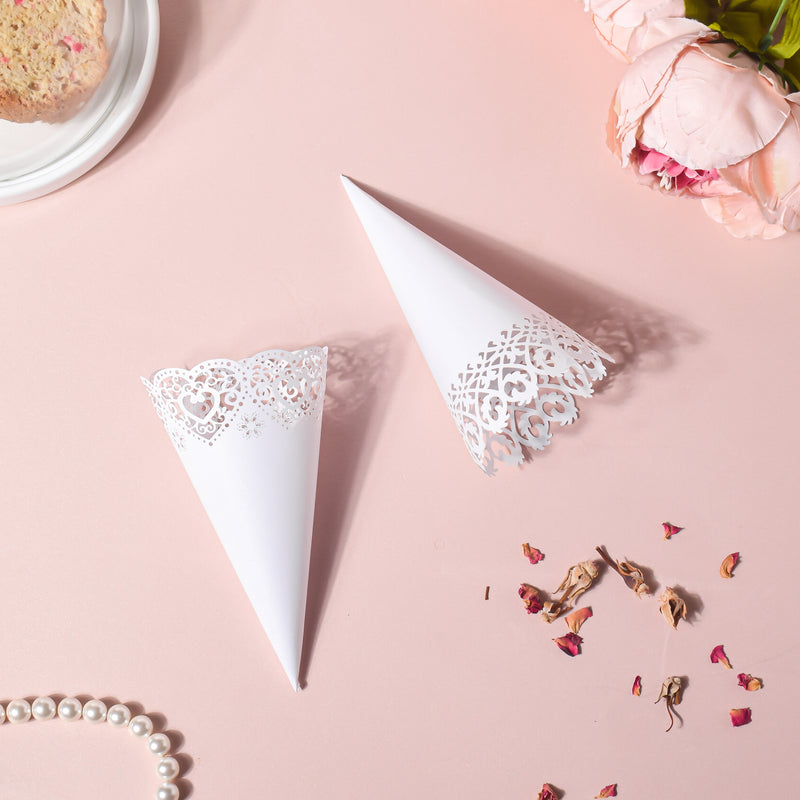 White Sprinkler Paper Cone