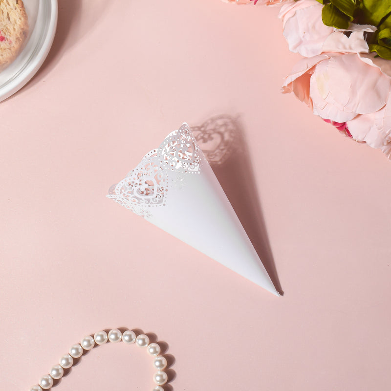 White Sprinkler Paper Cone