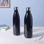 Glossy Black Stainless Steel Water Bottle 1000ml - Water bottle, steel water bottle | Bottle for Travelling