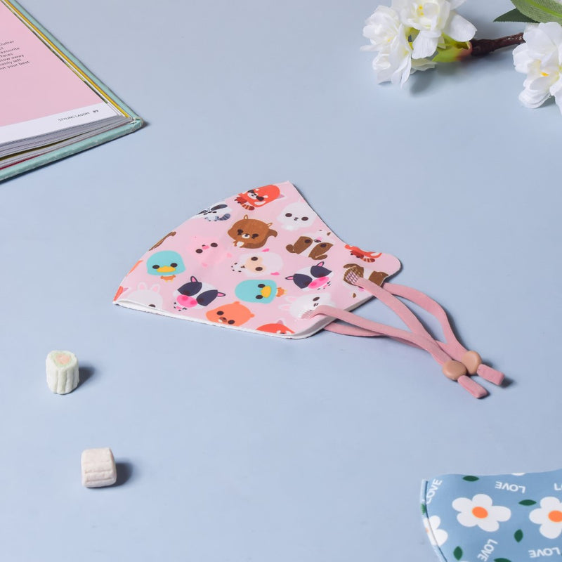 Zootopia Animal Printed Face Mask Pink Set Of 2