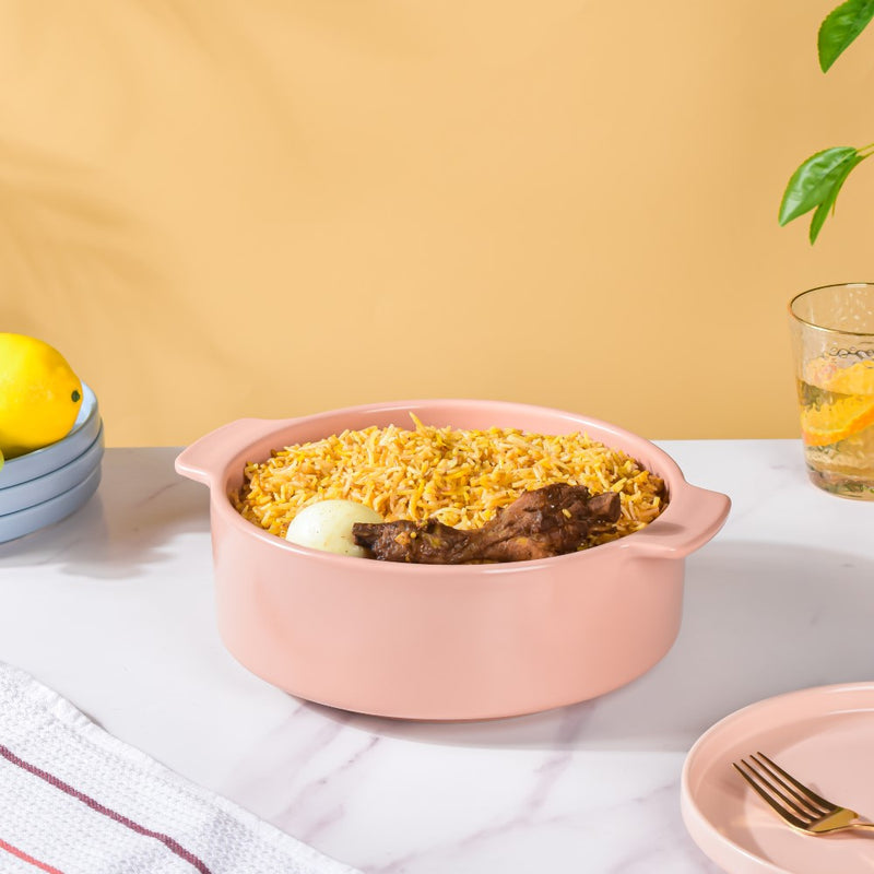 Ceramic Casserole Pots Pink 2 L