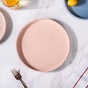 Stoneware Dinner Plate Pink 10 Inch - Serving plate, rice plate, ceramic dinner plates| Plates for dining table & home decor