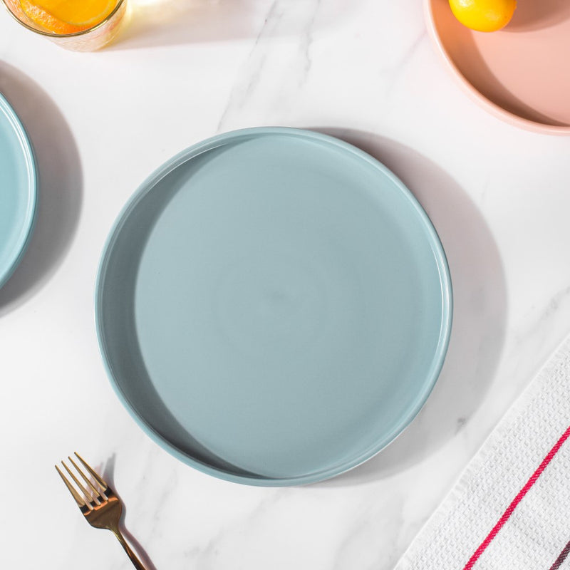 Stoneware Dinner Plate Blue 10 Inch - Serving plate, rice plate, ceramic dinner plates| Plates for dining table & home decor