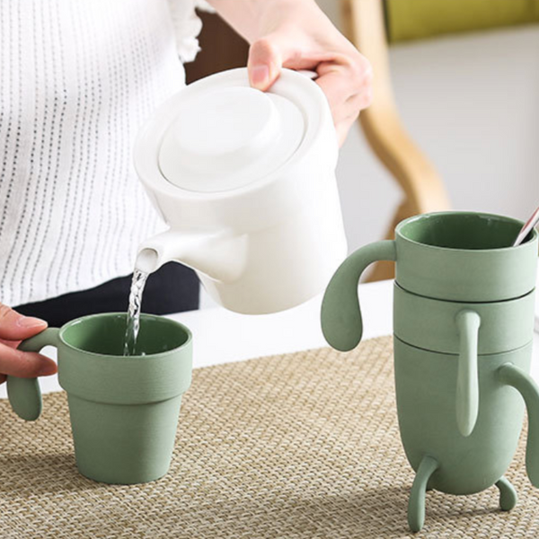 Cactus Teapot Set - Tea cup set, tea set, teapot set | Tea set for Dining Table & Home Decor