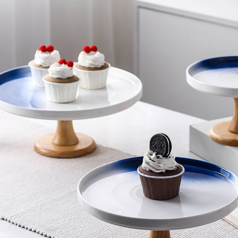 Cake Stand Blue And White 