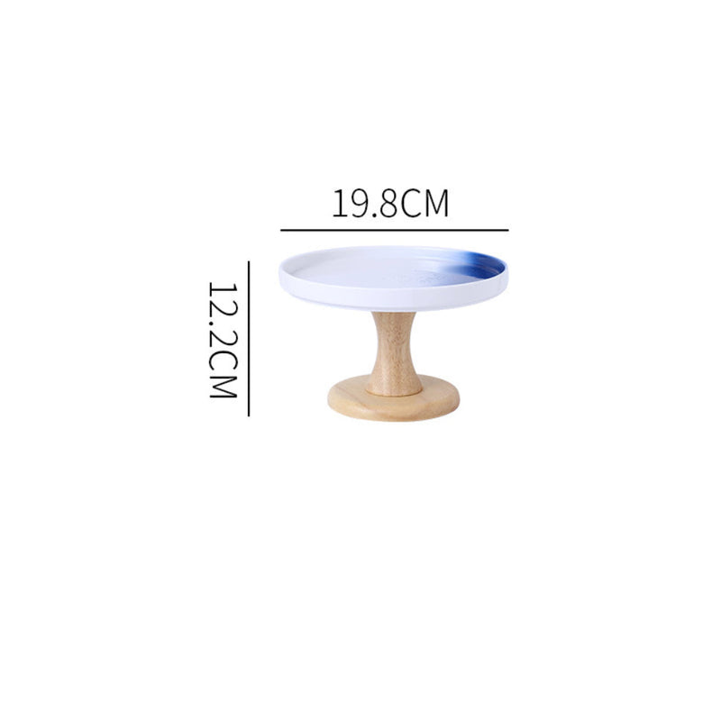 Cake Stand Blue And White 7.5 Inch
