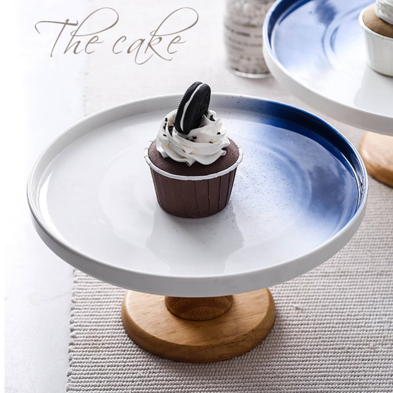 Cake Stand Blue And White 