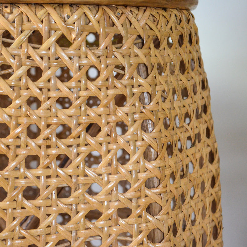 Cane Stool Table