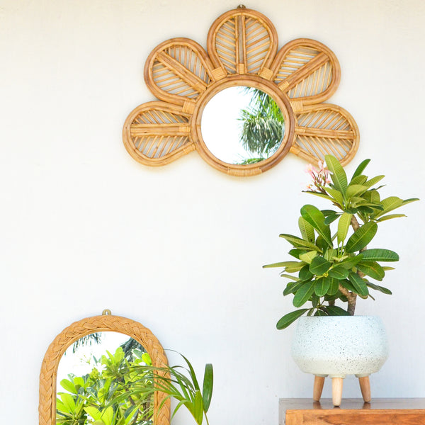 Cane Wall Mirror - Wall mirror for home decor | Living room, bathroom & bedroom decoration ideas