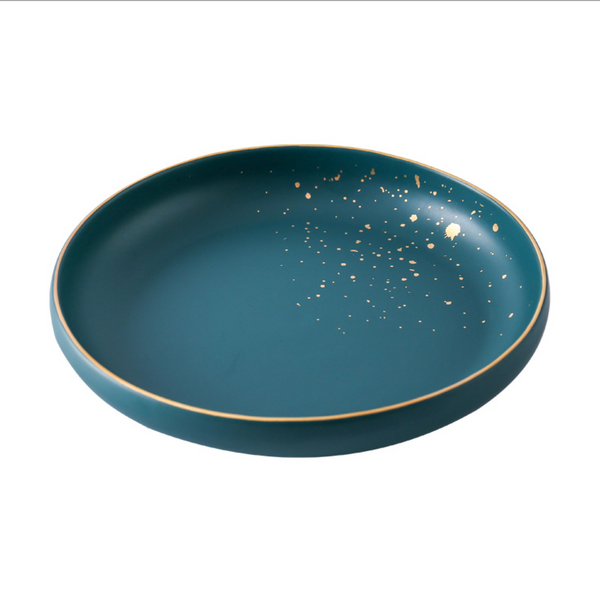 Cara Pasta Plate Midnight Green - Serving plate, pasta plate, lunch plate, deep plate | Plates for dining table & home decor