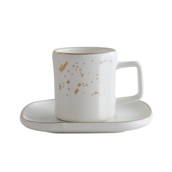 Cara White Cup and Saucer- Tea cup, coffee cup, cup for tea | Cups and Mugs for Office Table & Home Decoration
