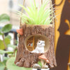 Cat in Log Planter Pot - Indoor planters and flower pots | Home decor items
