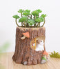 Cat in Log Planter Pot - Indoor planters and flower pots | Home decor items
