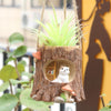 Cat in Log Planter Pot - Indoor planters and flower pots | Home decor items