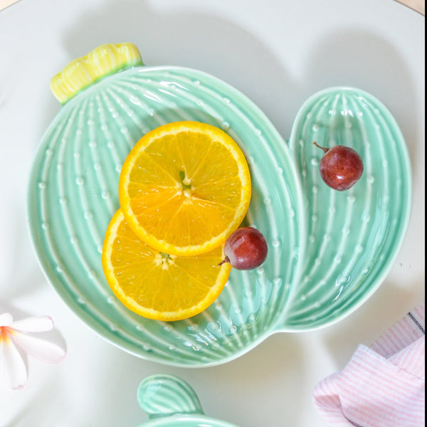 Ceramic Cactus - Ceramic platter, serving platter, fruit platter | Plates for dining table & home decor