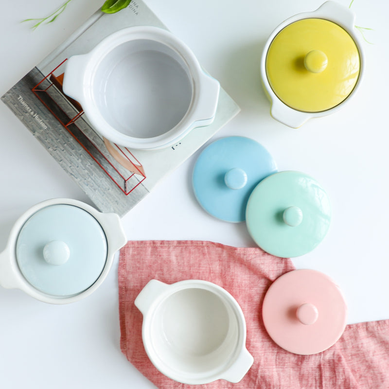 Ceramic Pastel Bowl- Round - Baking Dish