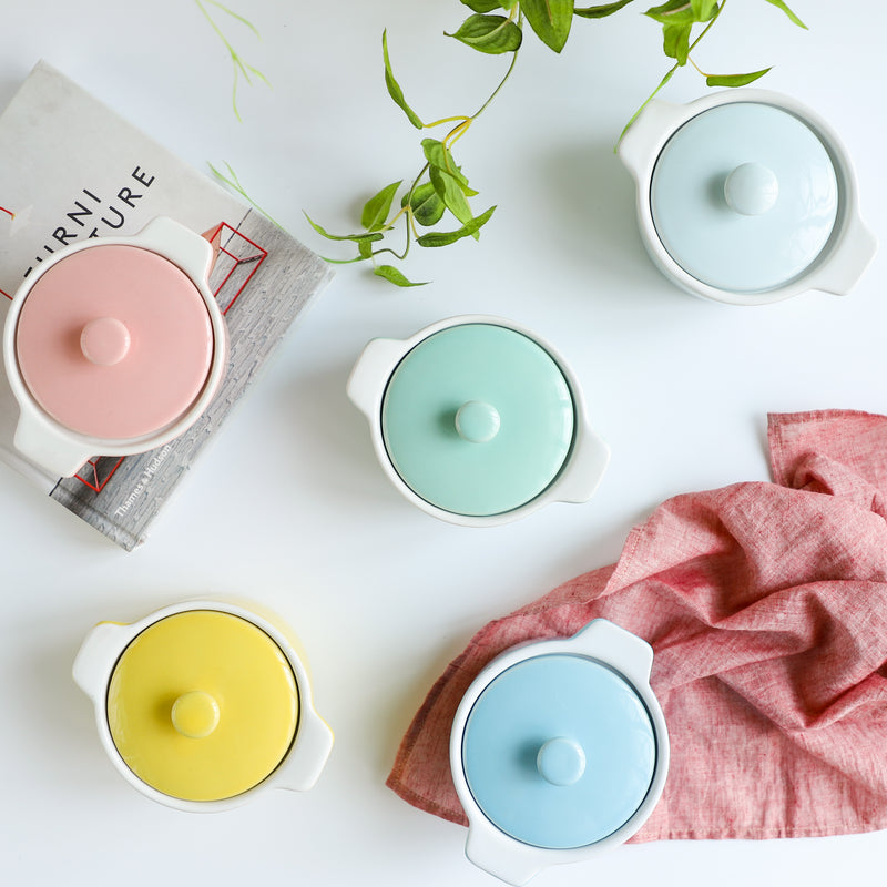 Ceramic Pastel Bowl- Round - Baking Dish