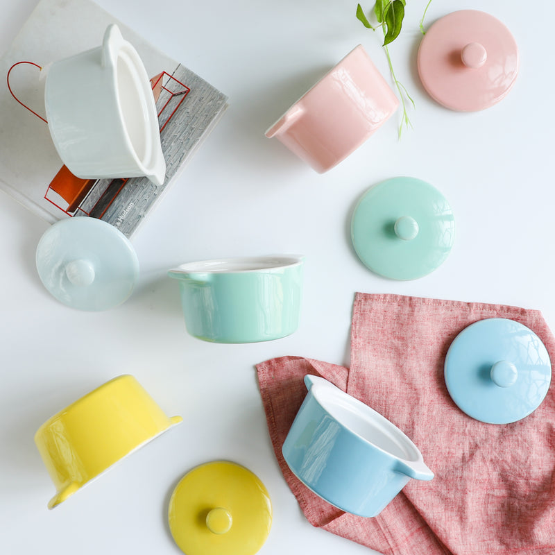 Ceramic Pastel Bowl- Round - Baking Dish