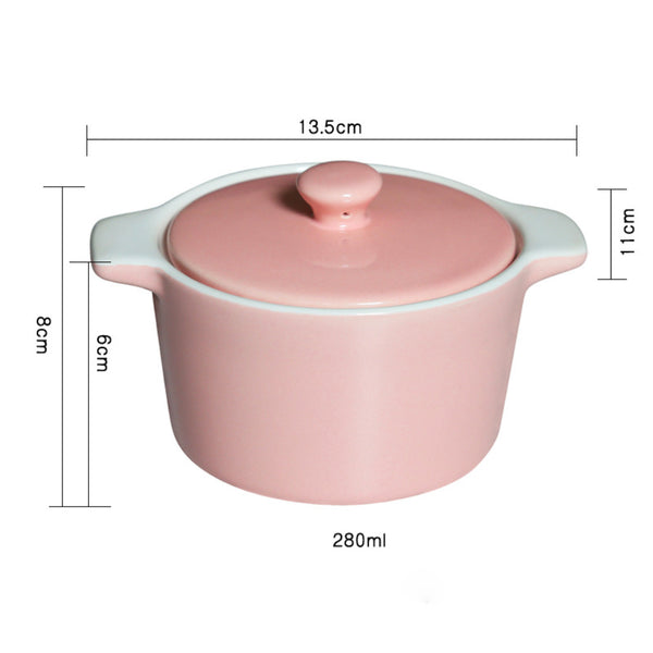 Ceramic Pastel Bowl- Round - Baking Dish