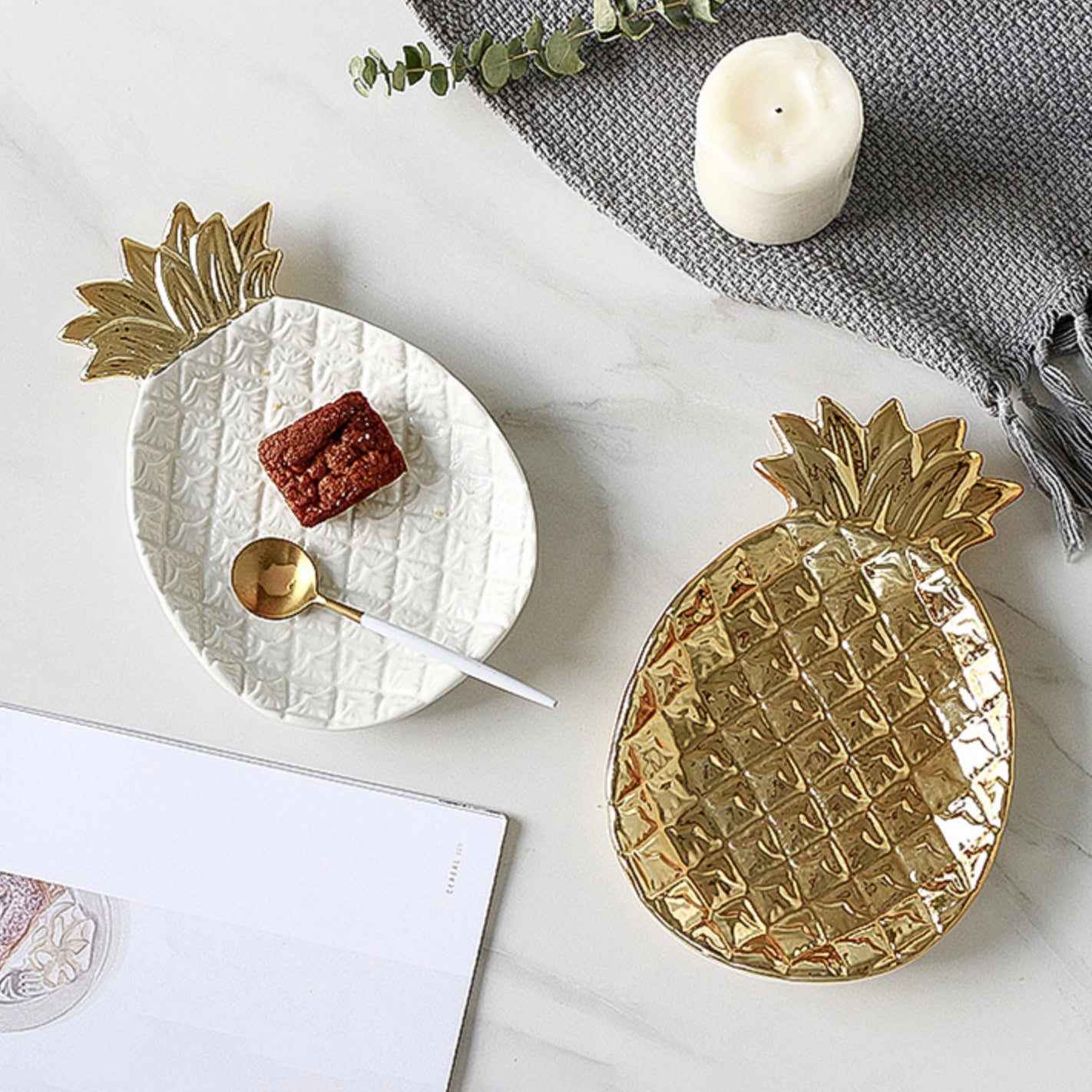 Ceramic Pineapple Plate Online - Premium Decorative Plate | Nestasia