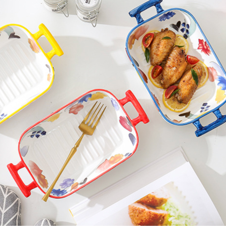 Floral Baking Deep Dish - Baking Dish