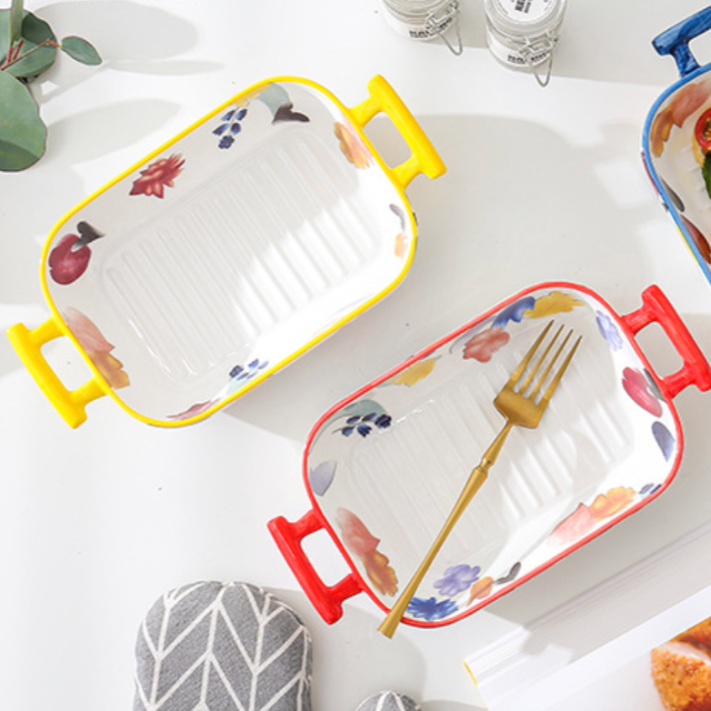 Floral Baking Deep Dish - Baking Dish