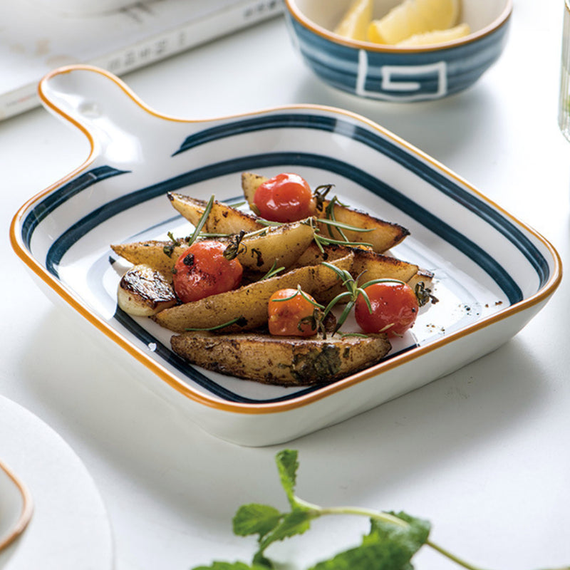 Ceramic Plate With Handle Nitori - Ceramic platter, serving platter, fruit platter | Plates for dining table & home decor