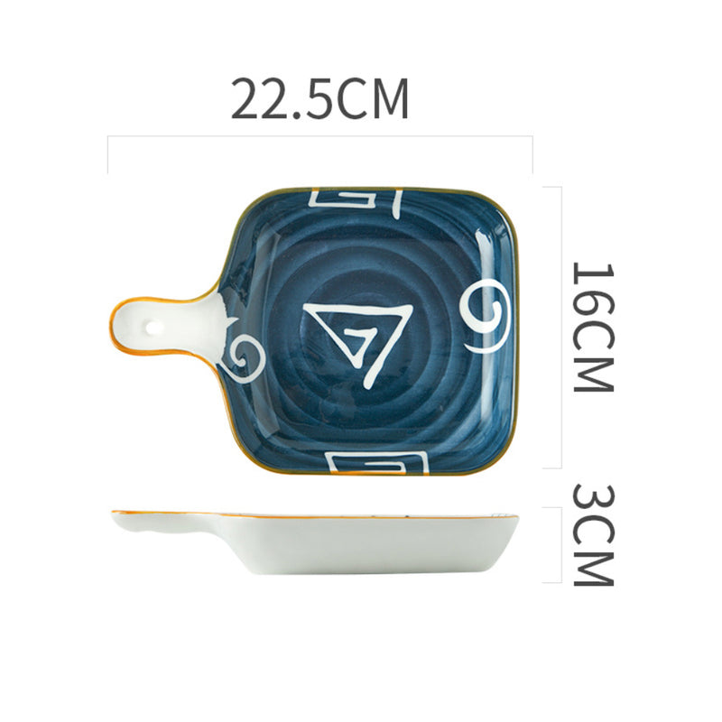 Ceramic Plate With Handle Nitori - Ceramic platter, serving platter, fruit platter | Plates for dining table & home decor