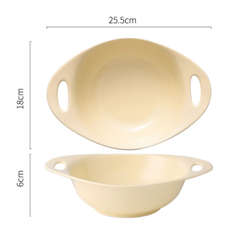 Baking Bowl With Handles Large - Bowl, ceramic bowl, serving bowls, noodle bowl, salad bowls, bowl with handle, baking bowls | Bowls for dining table & home decor