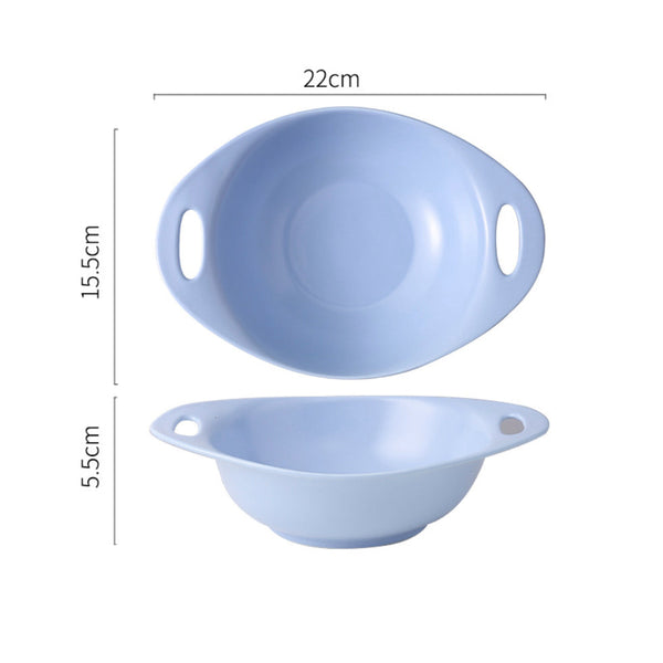 Modern Serving Bowl With Handle Blue Small