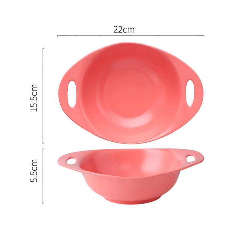 Modern Serving Bowl With Handle Coral Small - Ceramic bowl, salad bowls, snack bowls, bowl with handle, oven bowl | Bowls for dining table & home decor