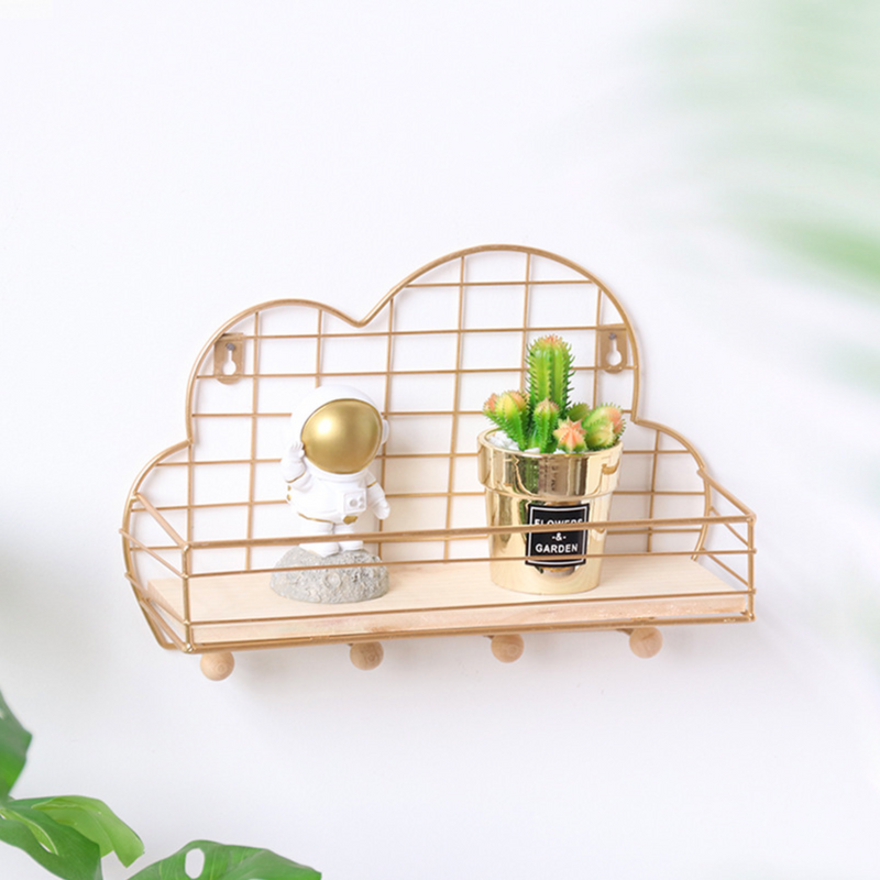 Cloud Shelf Gold - Wall shelf and floating shelf | Shop wall decoration & home decoration items
