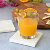 Groove White Marble Coaster Set of 4