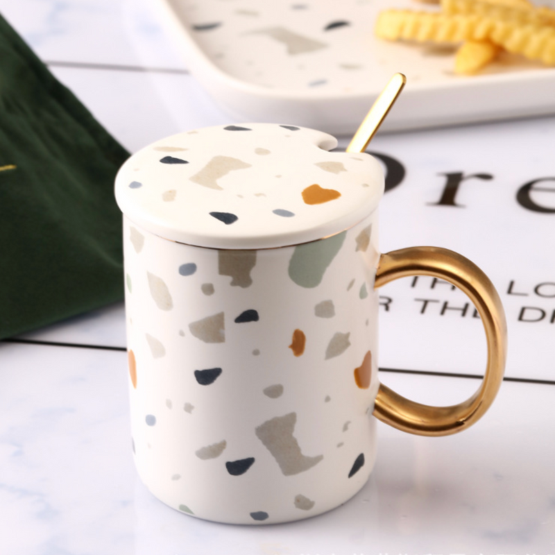Coffee Mug with Lid- Mug for coffee, tea mug, cappuccino mug | Cups and Mugs for Coffee Table & Home Decor