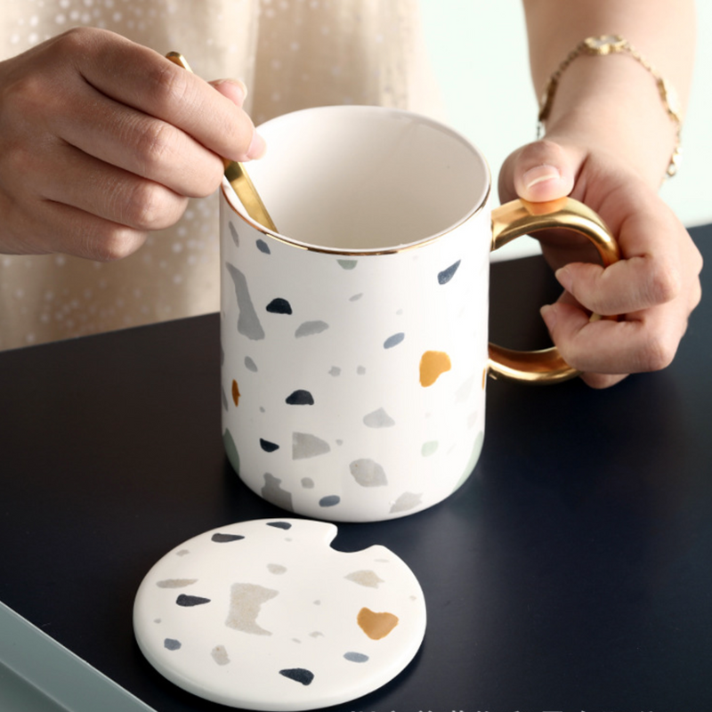 Coffee Mug with Lid- Mug for coffee, tea mug, cappuccino mug | Cups and Mugs for Coffee Table & Home Decor