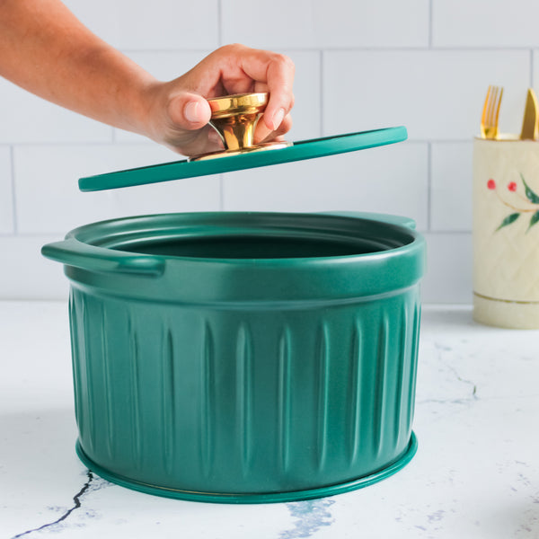 Cooking Pot with Glass Lid Green - Cooking Pot