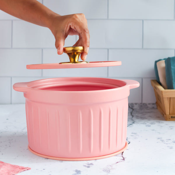 Cooking Pot with Glass Lid Pink Online - Premium Cooking Pot | Nestasia