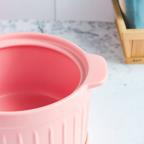 Cooking Pot with Glass Lid Pink - Cooking Pot