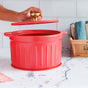 Cooking Pot with Glass Lid Red - Cooking Pot