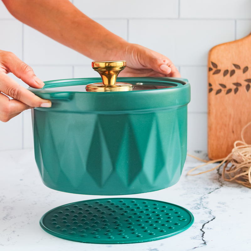 Cooking Pot with Lid Green - Cooking Pot