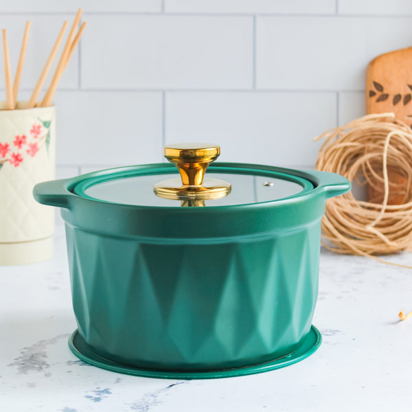 Cooking Pot with Lid Green