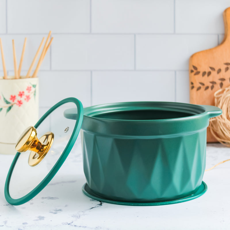 Cooking Pot with Lid Green - Cooking Pot