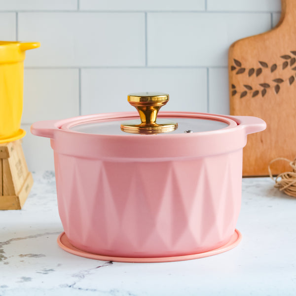 Cooking Pot with Lid Pink - Cooking Pot