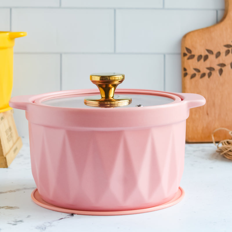 Cooking Pot with Lid Pink - Cooking Pot