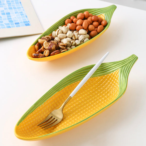 Corn Plate - Ceramic platter, serving platter, fruit platter | Plates for dining table & home decor