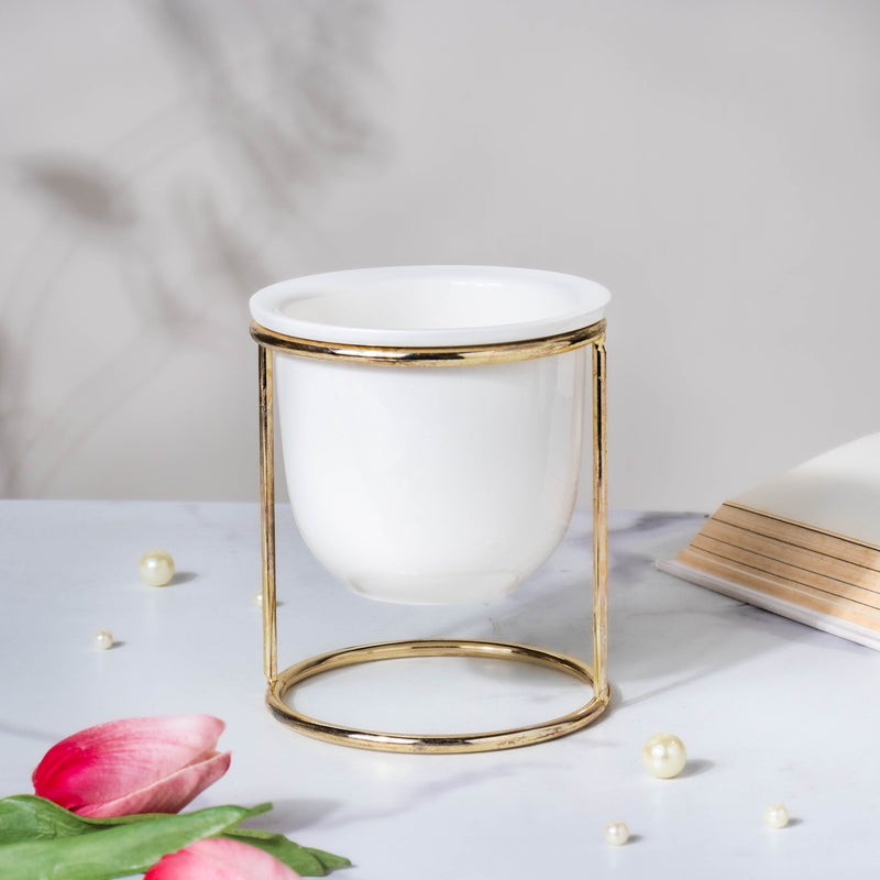 Botanica White Planter with Stand - Indoor planters and flower pots | Home decor items