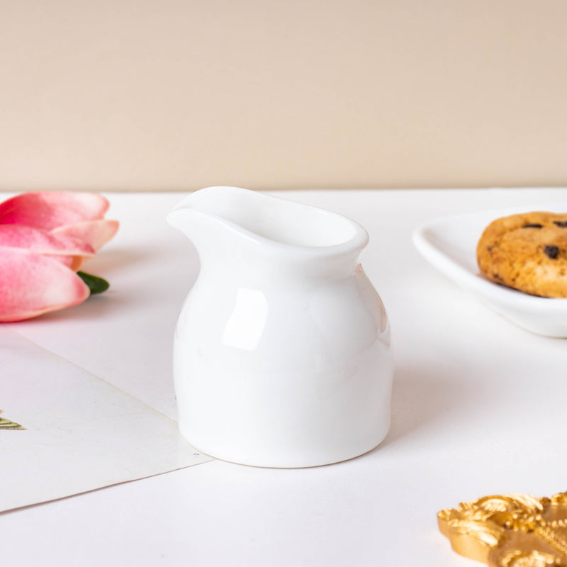 Serena White Truffle Milk Pot 100 ml - Coffee creamer, milk pot | Milk pot for Dining table & Home decor