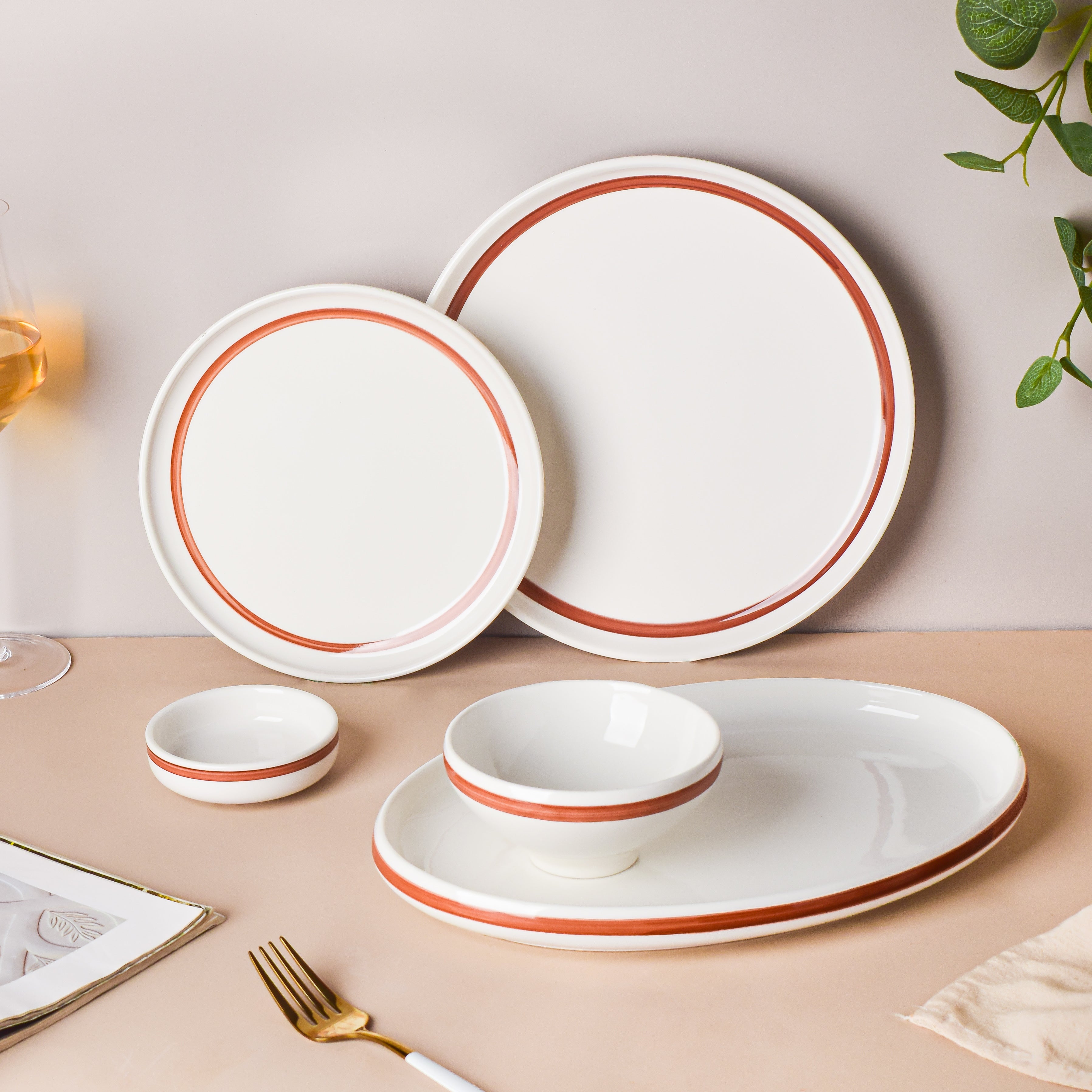 Ceramic dinner on sale plates
