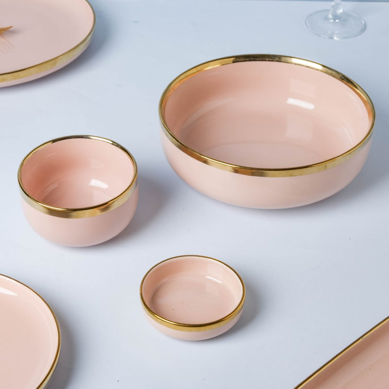 VERA Pink 27 Piece Dinner Set For 6