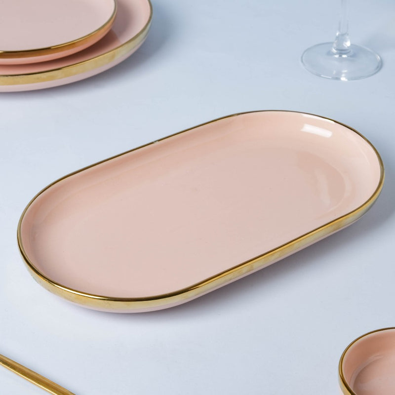 VERA Pink 27 Piece Dinner Set For 6